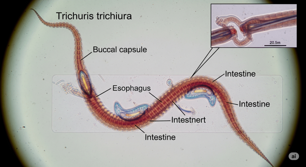 Trichuris trichiura  (Tricocéfalo) 