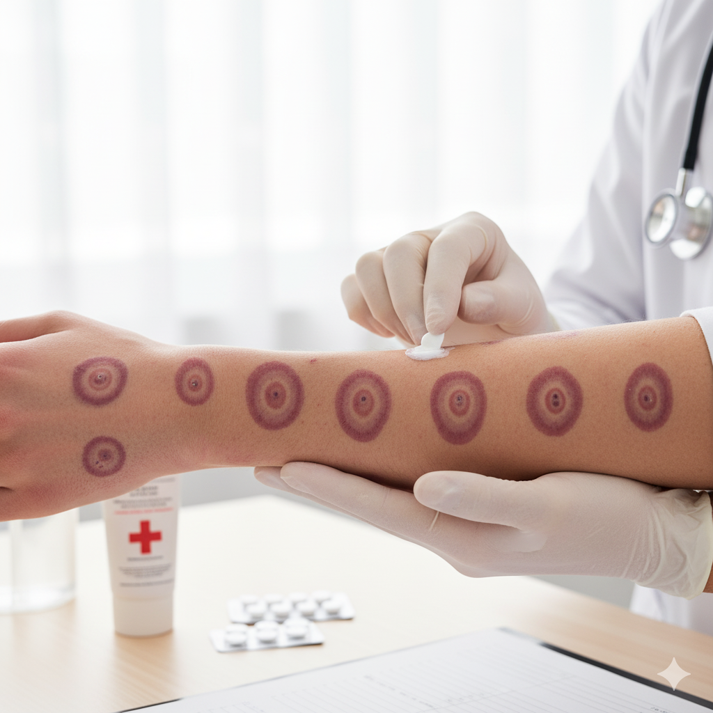 Doença de pele Eritema Multiforme